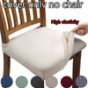 1pc Chair Cover, Solid Color Jacquard High Elastic Chair Seat Cover, Soft & Comfortable, Removable Anti-Slip Adjustable Dust-Proof, Suitable For Dining Chairs, Office And Home Decor, Dining Chair Cover, Chair Seat Cover, Kitchen Chair Cover